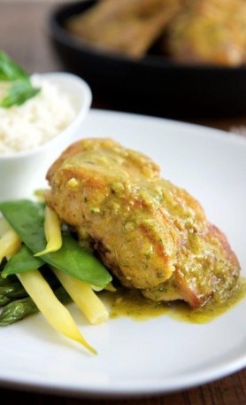 Blanquette de lapin du Québec au citron et pesto